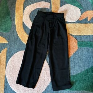 Black straight leg lightweight work pants